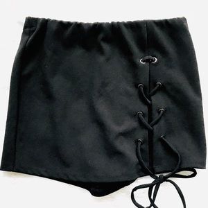 side tie lace up skorts